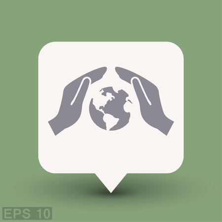 Pictograph of globe. Vector concept illustration for design. Eps 10のイラスト素材