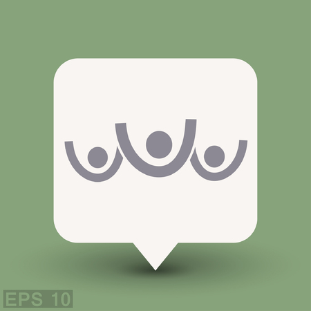 Pictograph of success team. Vector concept illustration for design. Eps 10のイラスト素材