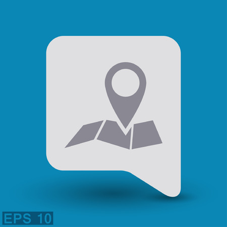 Pin on the map iconのイラスト素材