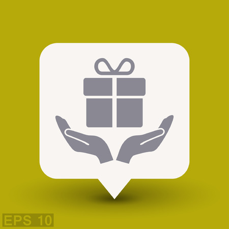 Pictograph of gift. Vector concept illustration for design. Eps 10のイラスト素材