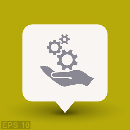 Pictograph of gear. Vector concept illustration for design. Eps 10のイラスト素材