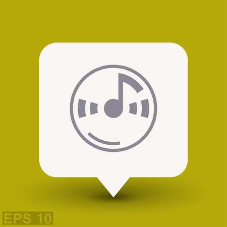 Pictograph of music note. Vector concept illustration for design. Eps 10のイラスト素材