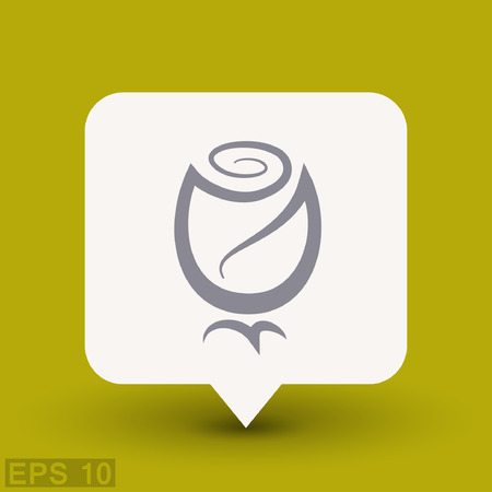 Pictograph of rose. Vector concept illustration for design. Eps 10のイラスト素材