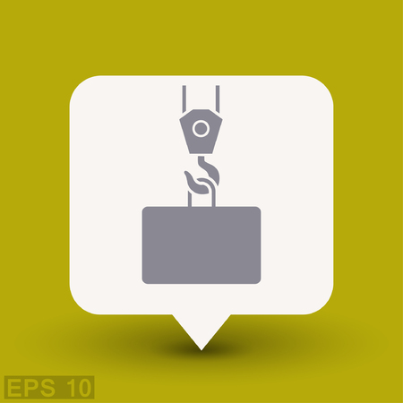 Pictograph of crane hook. Vector concept illustration for design. Eps 10のイラスト素材