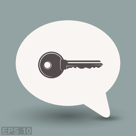 Pictograph of key. Vector concept illustration for design. Eps 10のイラスト素材