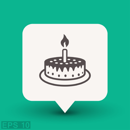 Pictograph of cake. Vector concept illustration for design. Eps 10のイラスト素材