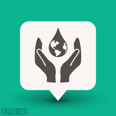 Pictograph of eco. Vector concept illustration for design. Eps 10のイラスト素材