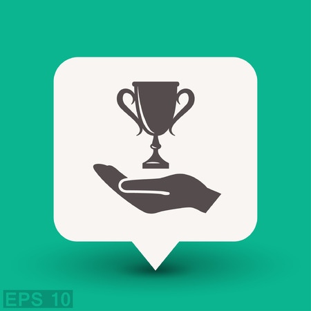 Pictograph of champions cup. Vector concept illustration for design. Eps 10のイラスト素材
