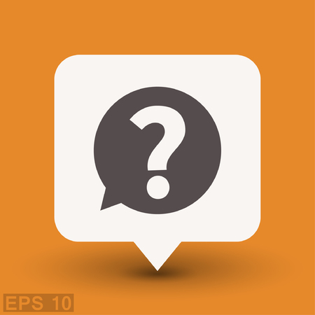 Pictograph of question mark. Vector concept illustration for design. Eps 10のイラスト素材