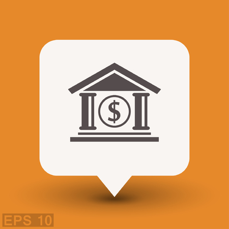 Pictograph of bank. Vector concept illustration for design. Eps 10のイラスト素材
