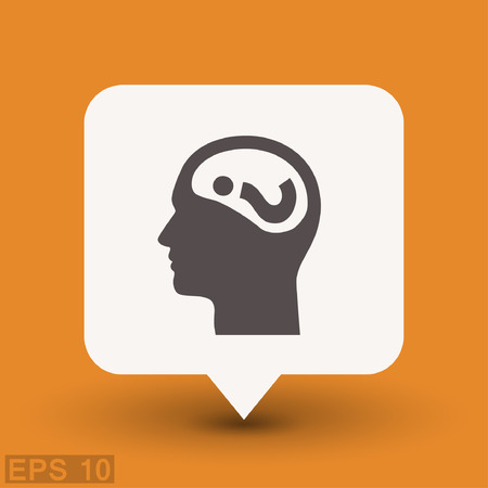 Pictograph of question mark and man. Vector concept illustration for design. Eps 10のイラスト素材