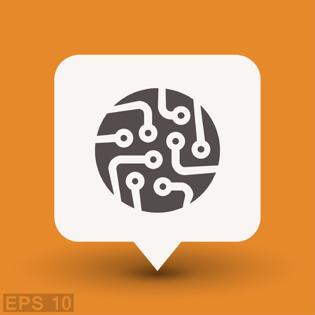 Pictograph of circuit board. Vector concept illustration for design. Eps 10のイラスト素材