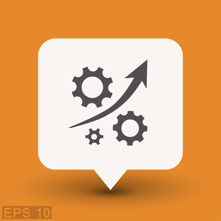Pictograph of gear. Vector concept illustration for design. Eps 10のイラスト素材