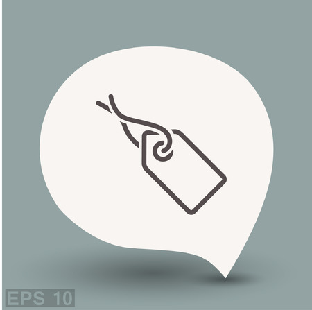 Pictograph of tag. Vector concept illustration for design. Eps 10のイラスト素材