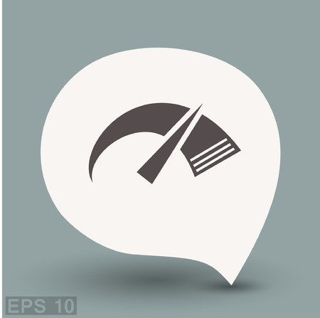 Pictograph of speedometer. Vector concept illustration for design. Eps 10のイラスト素材