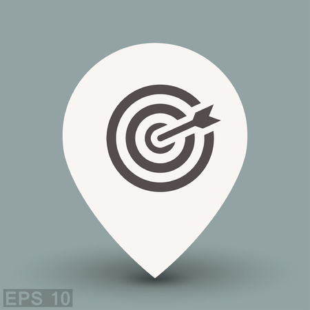 Pictograph of target. Vector concept illustration for design. Eps 10のイラスト素材