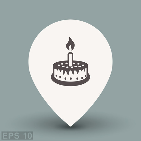 Pictograph of cake. Vector concept illustration for design. Eps 10のイラスト素材