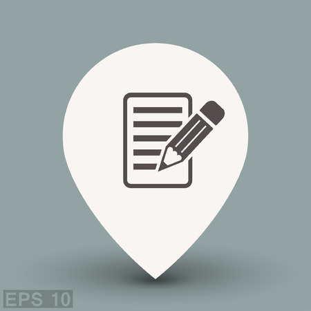 Pictograph of note. Vector concept illustration for design. Eps 10のイラスト素材