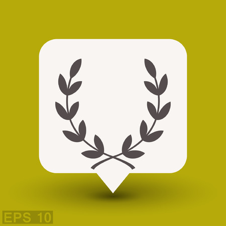 Pictograph of laurel wreath. Vector concept illustration for design. Eps 10のイラスト素材