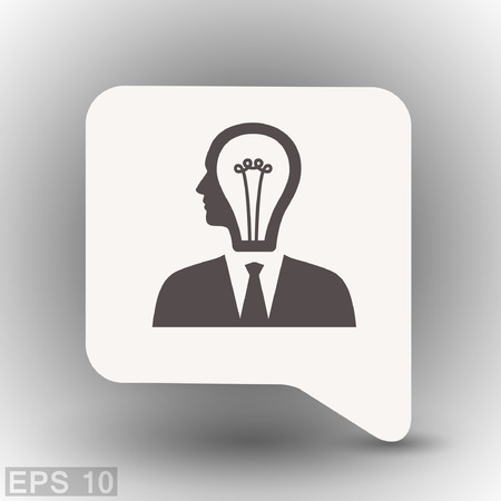 Pictograph of bulb concept. Vector concept illustration for design. Eps 10のイラスト素材