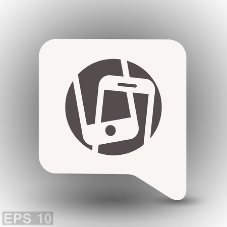 Pictograph of mobile. Vector concept illustration for design. Eps 10のイラスト素材
