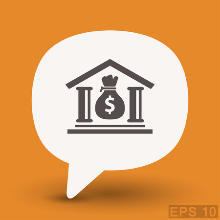 Pictograph of bank. Vector concept illustration for design. Eps 10のイラスト素材