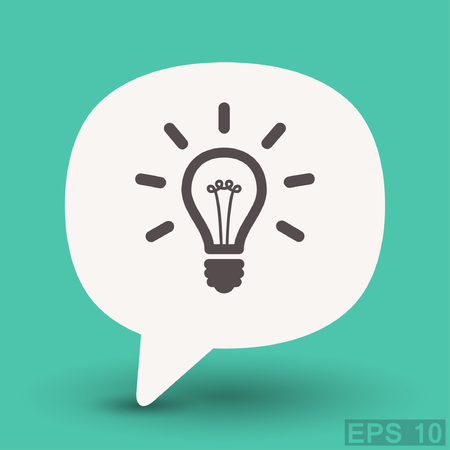 Pictograph of light bulb. Vector concept illustration for design. Eps 10のイラスト素材