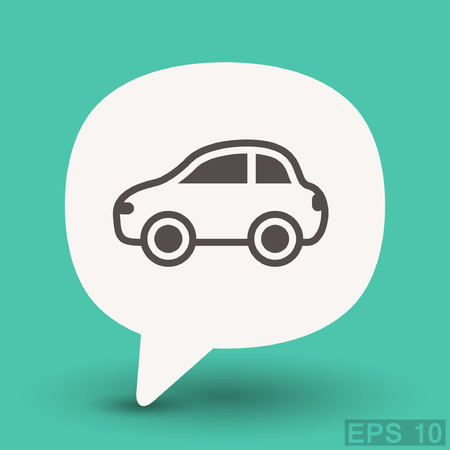 Pictograph of car. Vector concept illustration for design. Eps 10のイラスト素材
