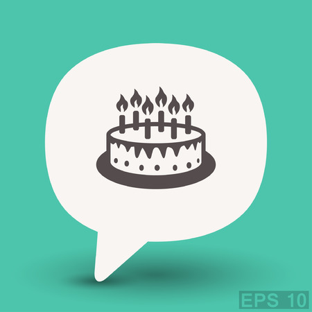 Pictograph of cake. Vector concept illustration for design. Eps 10のイラスト素材