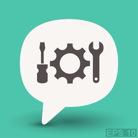 Pictograph of gear. Vector concept illustration for design. Eps 10のイラスト素材