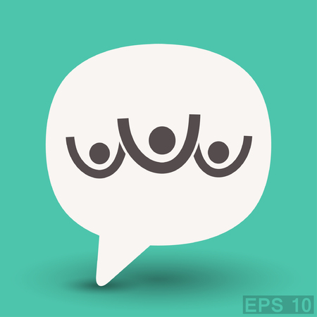 Pictograph of success team. Vector concept illustration for design. Eps 10のイラスト素材