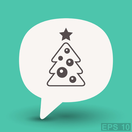 Pictograph of christmas tree. Vector concept illustration for design. Eps 10のイラスト素材