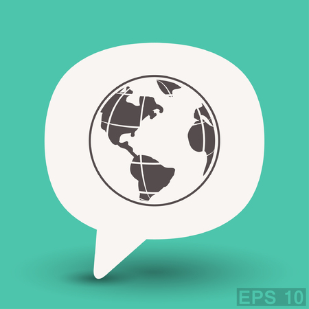 Pictograph of globe. Vector concept illustration for design. Eps 10のイラスト素材
