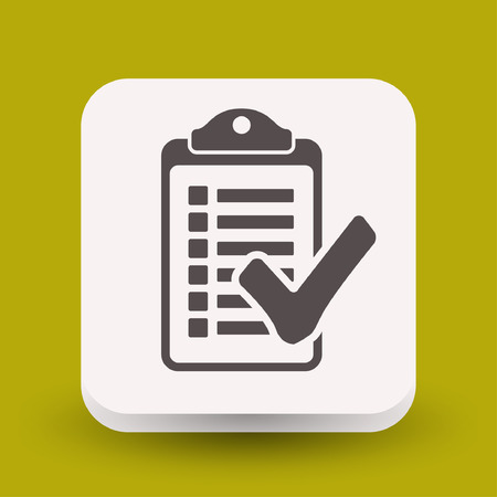 Pictograph of checklist. Vector concept illustration for design. Eps 10のイラスト素材