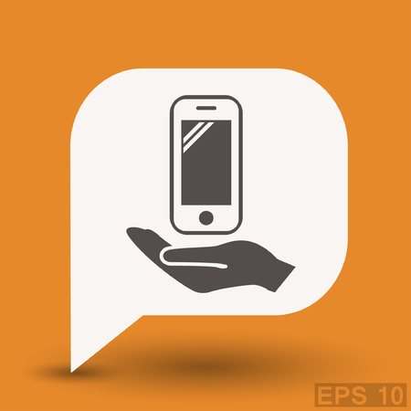 Pictograph of mobile phone.のイラスト素材