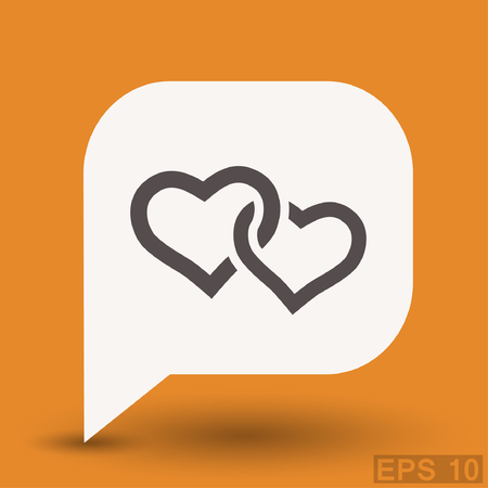 Pictograph of two hearts.のイラスト素材