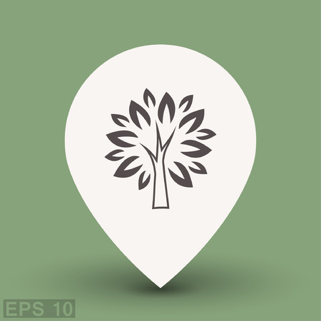 Pictograph of tree. Vector concept illustration for design. Eps 10のイラスト素材