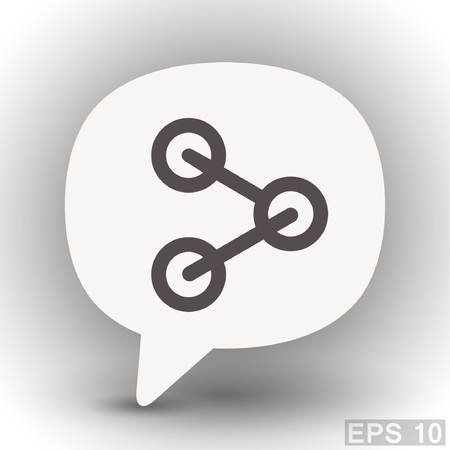 Pictograph of share. Vector concept illustration for design. Eps 10のイラスト素材