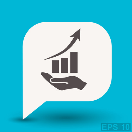 Pictograph of graph. Vector concept illustration for design. Eps 10のイラスト素材