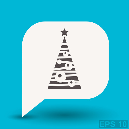 Pictograph of christmas tree. Vector concept illustration for design. Eps 10のイラスト素材