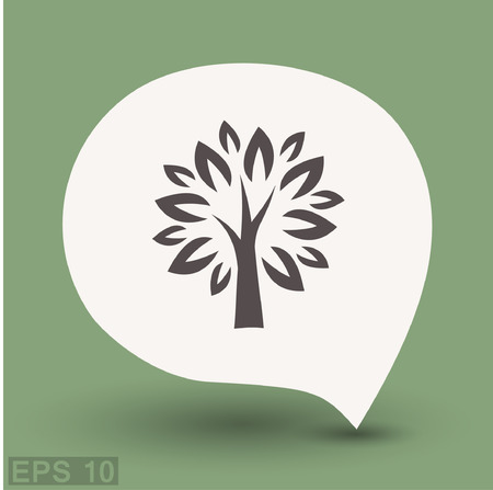 Pictograph of tree. Vector concept illustration for design. Eps 10のイラスト素材