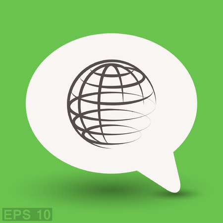 Pictograph of globe. Vector concept illustration for design. Eps 10のイラスト素材