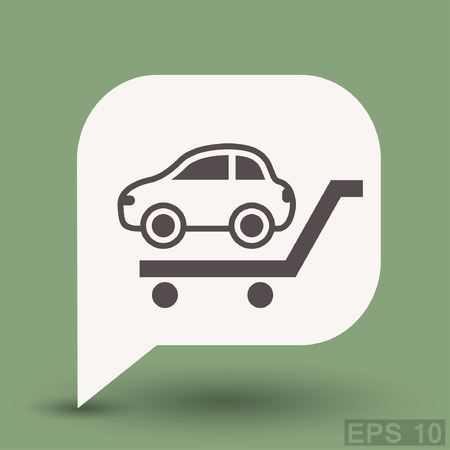 Pictograph of car. Vector concept illustration for design. Eps 10のイラスト素材