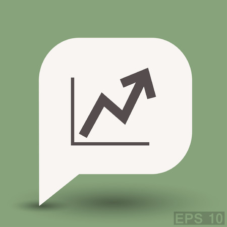 Pictograph of graph. Vector concept illustration for design. Eps 10のイラスト素材