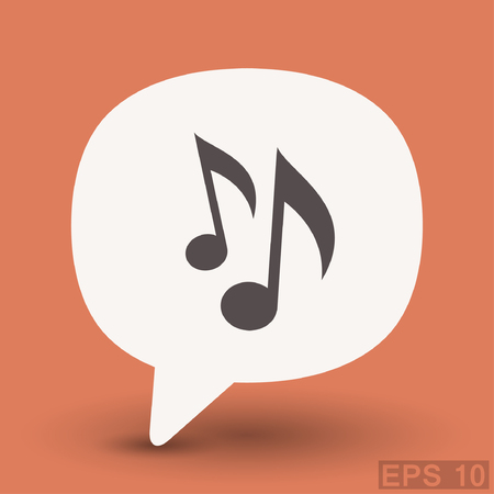 Pictograph of music note. Vector concept illustration for design. Eps 10のイラスト素材