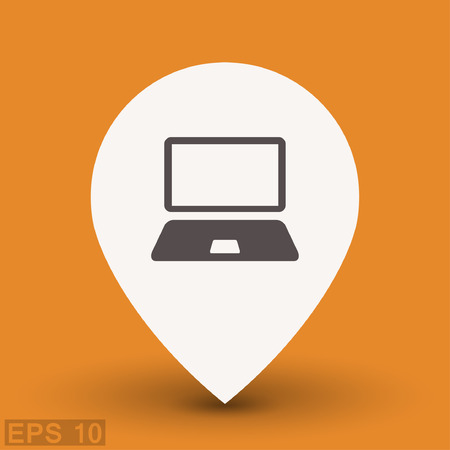 Pictograph of computer. Vector concept illustration for design. Eps 10のイラスト素材