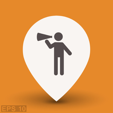 Pictograph of advertising. Vector concept illustration for design. Eps 10のイラスト素材