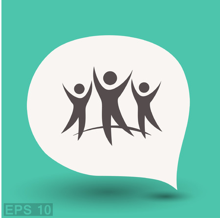 Pictograph of success team. Vector concept illustration for design. Eps 10のイラスト素材