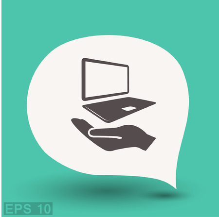 Pictograph of computer. Vector concept illustration for design. Eps 10のイラスト素材