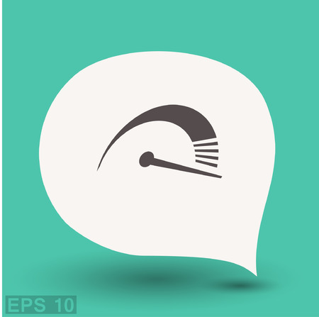Pictograph of speedometer. Vector concept illustration for design. Eps 10のイラスト素材
